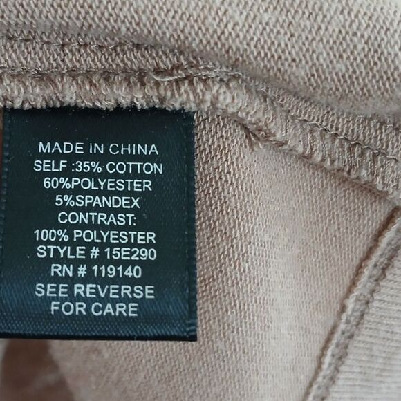 Loose Fit Knit Poncho Style Tunic V-Neck Faux Suede Accents and Tie Lagan Look - Picture 9 of 10